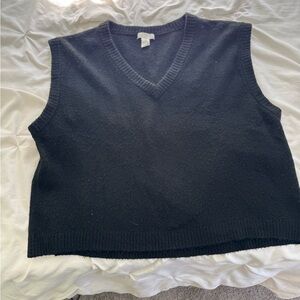 H&M Black V-Neck Sweater Vest